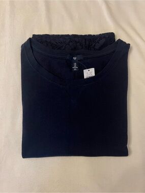 GAP Navy Women's Lace-Trim Sweatshirt